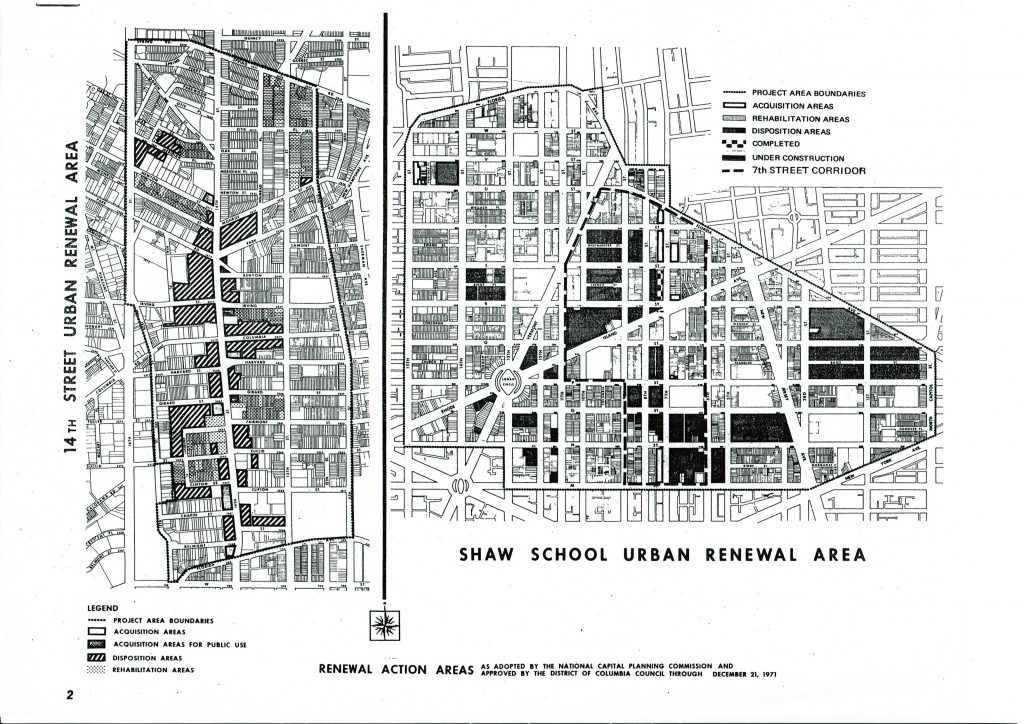 map of Shaw and 14th Street NW